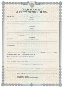 Свидетельство о разводе с 2010 по 2024годы