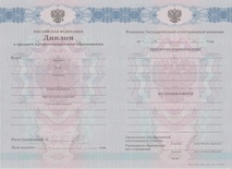 Диплом колледжа с 2011 по 2013 годы